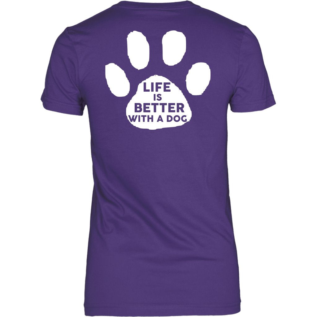 Life Is Better With A Dog Shirt T-shirt teelaunch District Womens Shirt Purple XS