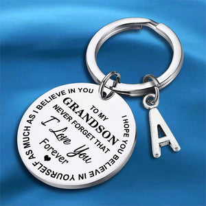 To My Grandson/Granddaughter I Love You Forever Inspirational Keychain Keychain GrindStyle To My Grandson 