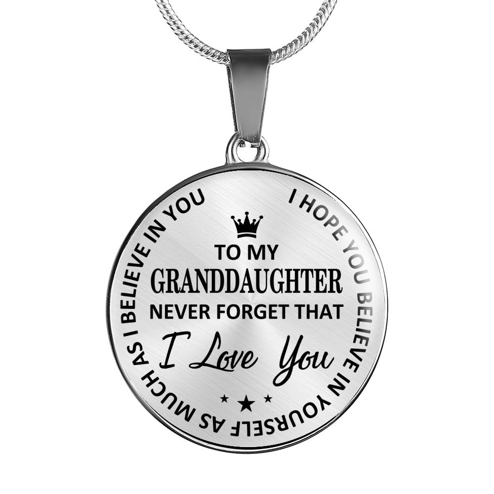 To My Granddaughter- Believe In Yourself Jewelry ShineOn Fulfillment 