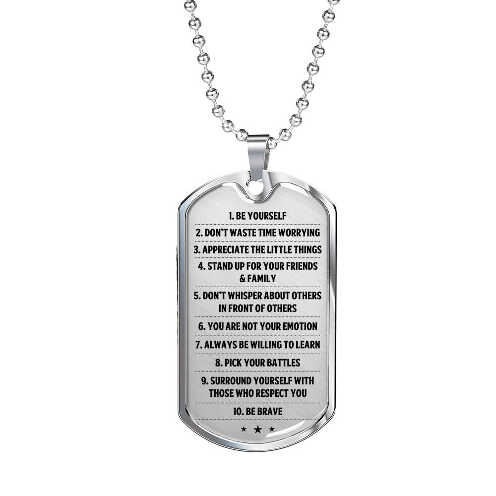 10 Things I Want My Kids To Know Dog tag Jewelry ShineOn Fulfillment 