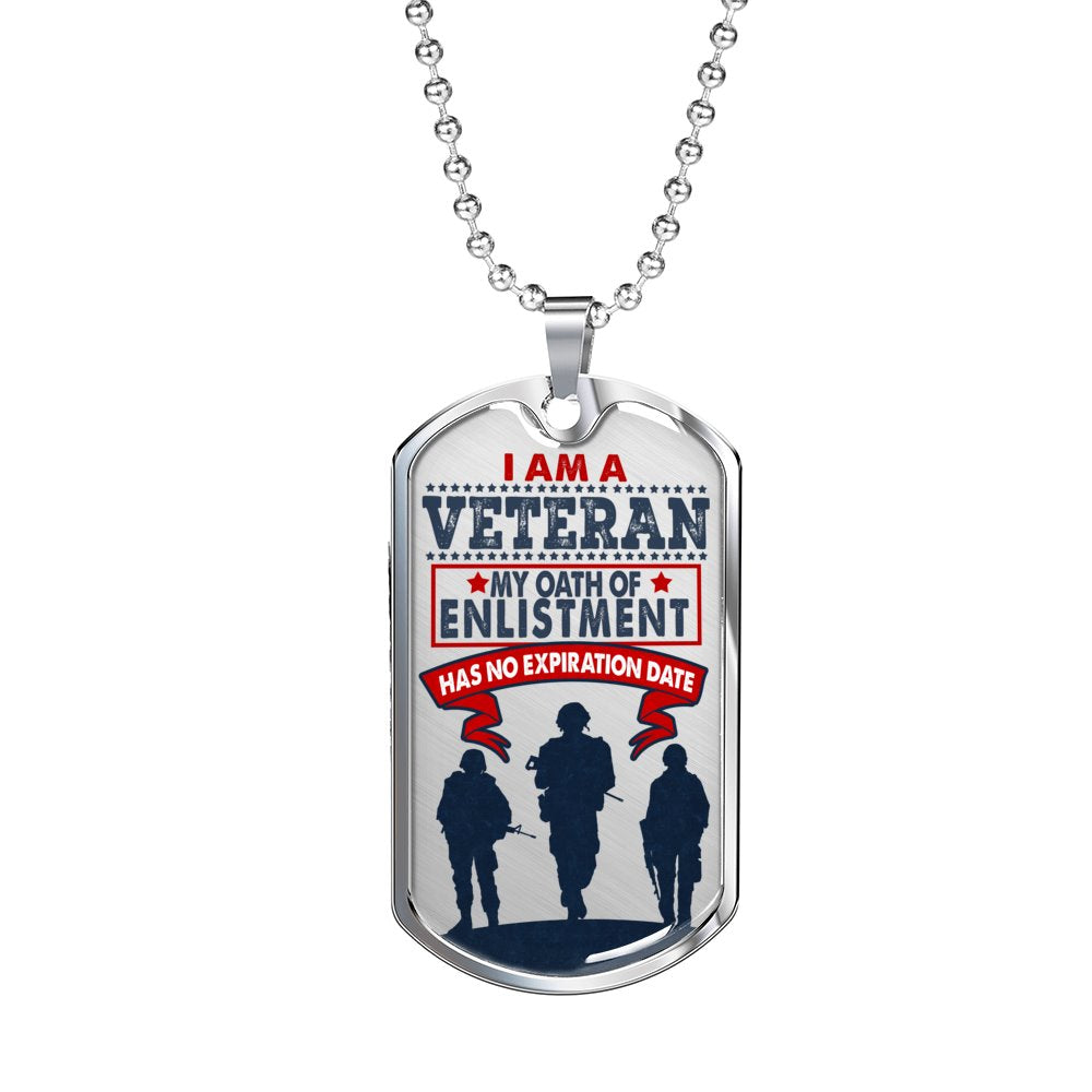 I Am A Veteran - Limited Edition Dog Tag Jewelry ShineOn Fulfillment 