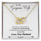 To My Wife - Last Breath Forever Love - Interlocking Heart Necklace