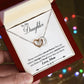 To My Daughter - Always Remember - Interlocking Heart Necklace