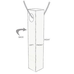 Custom Engraved 4 Sided 3D Bar Necklace for Men Necklaces GrindStyle 