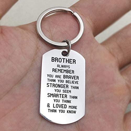 Sister/Brother Keychain - Remember You are Braver Than You Believe Keychain GrindStyle 