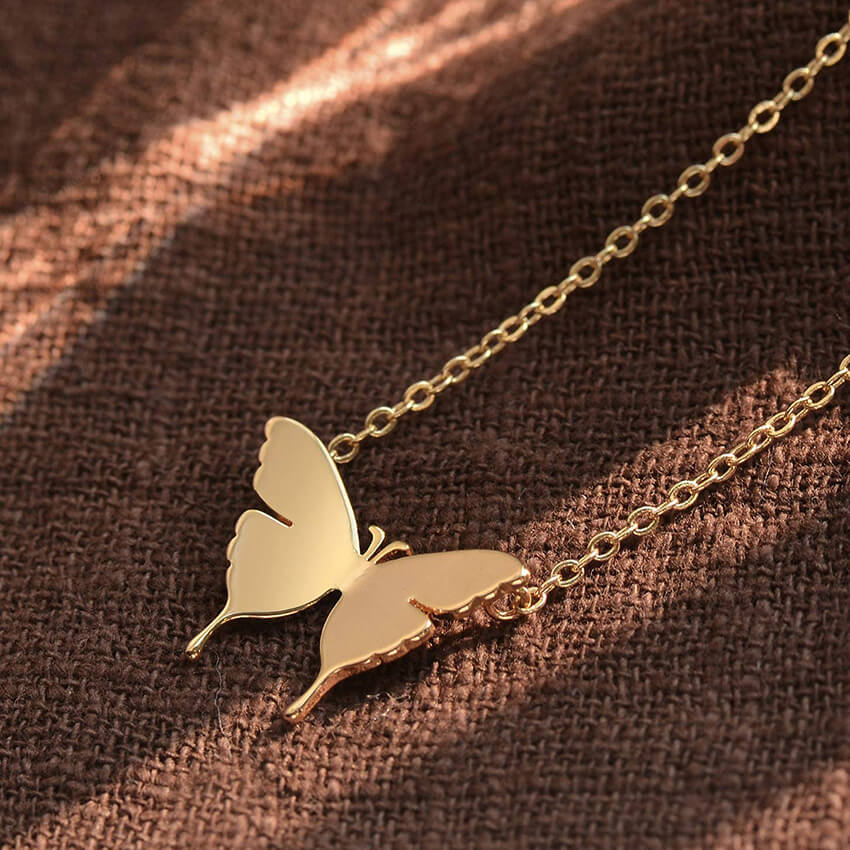 To My Daughter - I'll Always Be With You - Butterfly Necklace