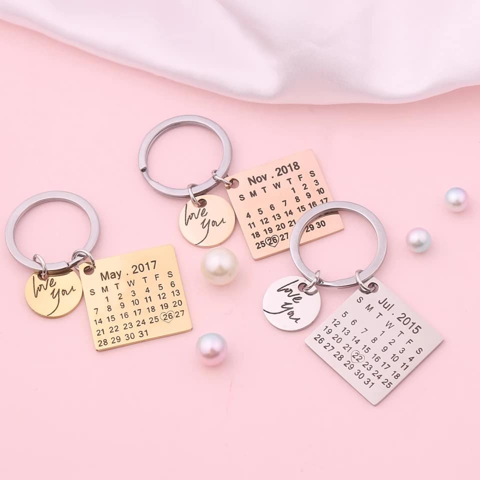 Personalized Calendar Keychain Keychain GrindStyle 