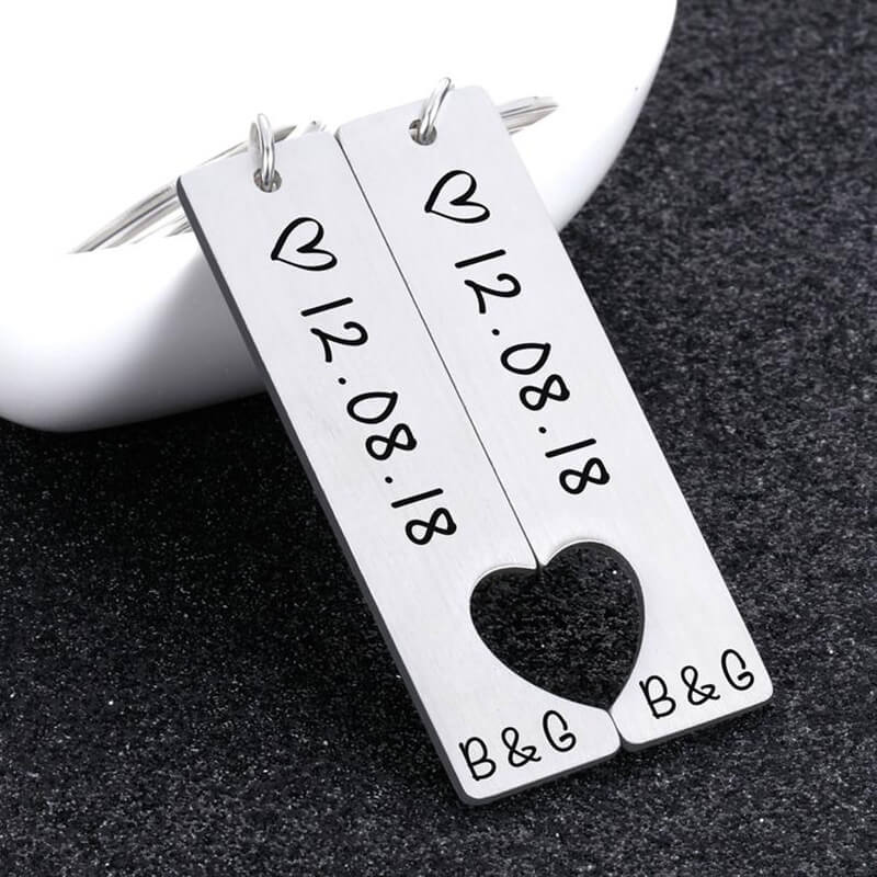 Personalized Matching Couple Keychain Keychain GrindStyle 
