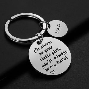 Dad Gift From Daughter - You Will Always Be My Hero Keychain Keychain GrindStyle 