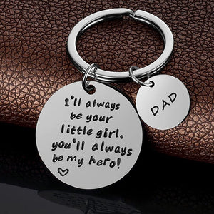 Dad Gift From Daughter - You Will Always Be My Hero Keychain Keychain GrindStyle 