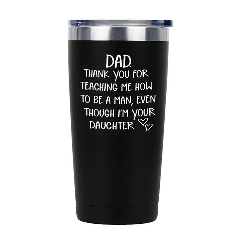 Dad Thank You For Teaching Me Tumbler Tumblers GrindStyle Black 