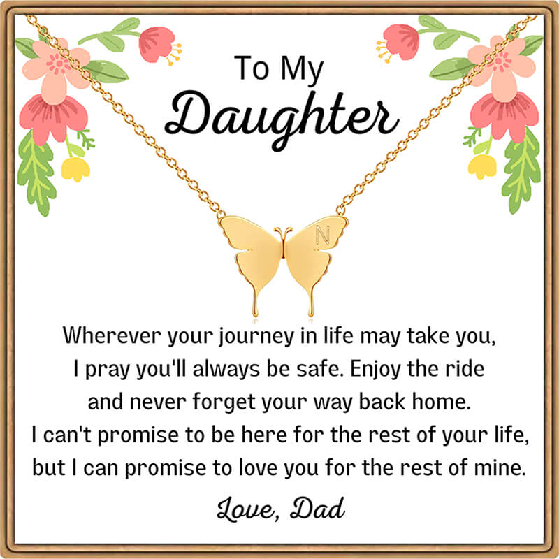 Daughter Enjoy The Ride Butterfly Necklace