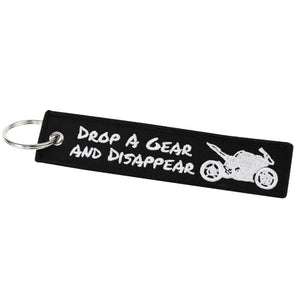 Keychain for Motorcycles, Scooters, Cars Keychain GrindStyle Drop a Gear and Disappear 