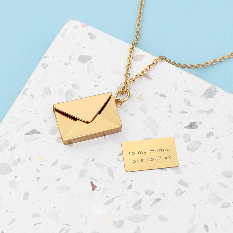 Personalized Envelope Love Letter Necklace