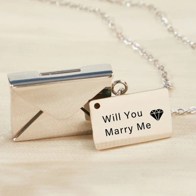 Personalized Envelope Love Letter Necklace