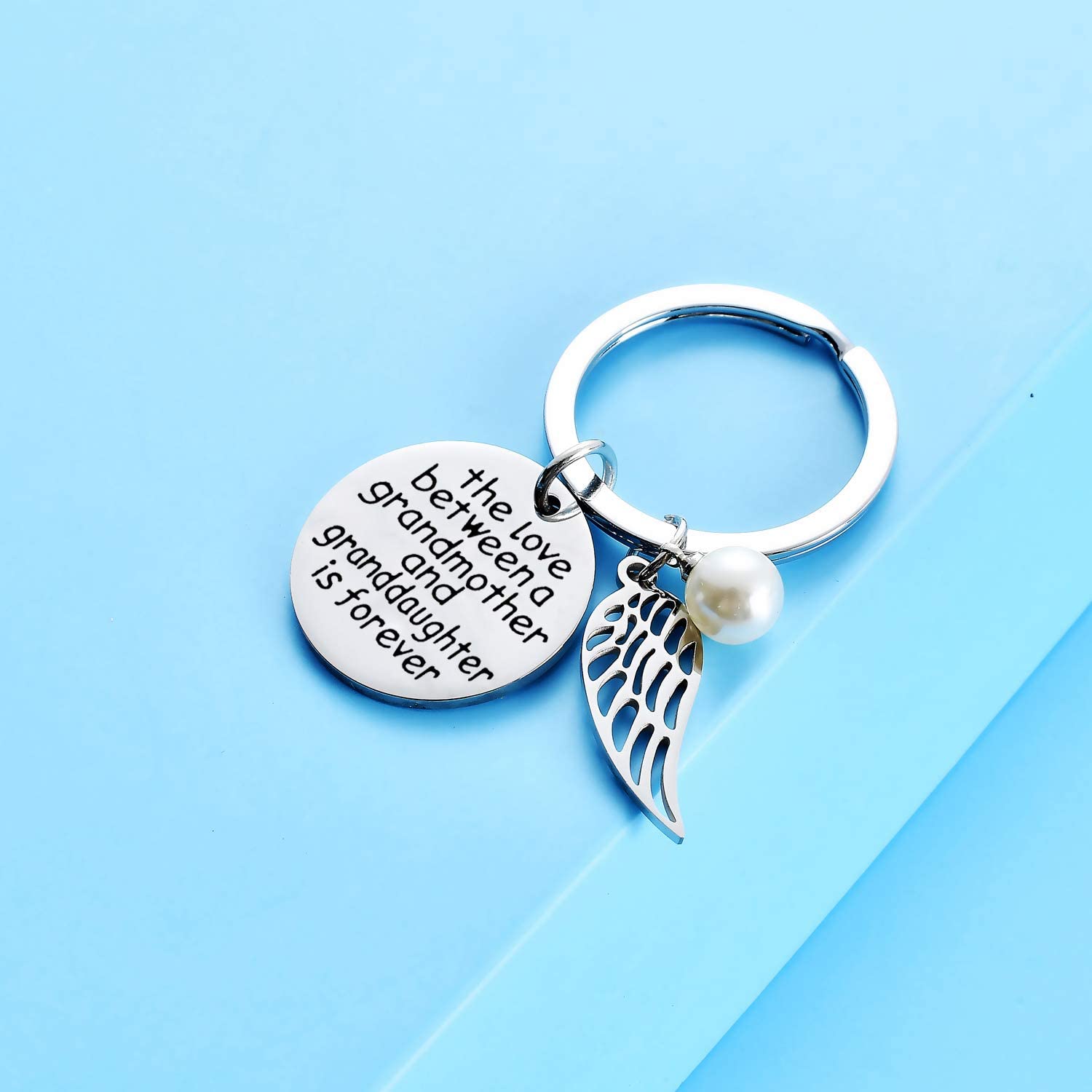The Love Between a Grandmother and Granddaughter/Grandson is Forever Keychain Keychain GrindStyle 