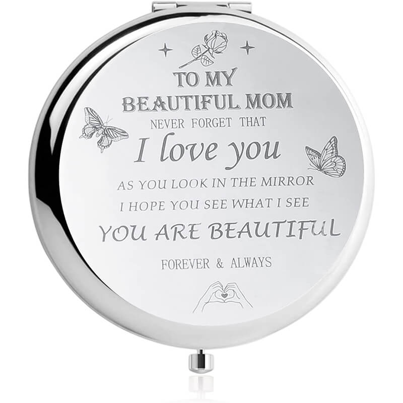 To My Beautiful Mom Compact Mirror