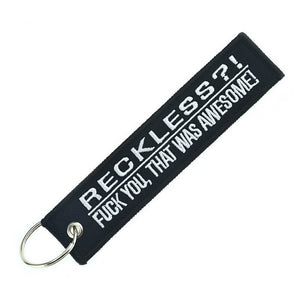 Keychain for Motorcycles, Scooters, Cars Keychain GrindStyle Reckless?! 