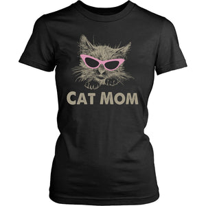 Cat Mom T-shirt teelaunch District Womens Shirt Black S