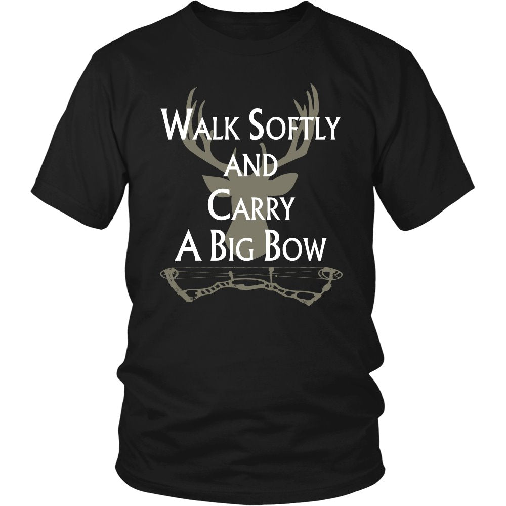 Walk Softly And Carry A Big Bow T-shirt teelaunch District Unisex Shirt Black S