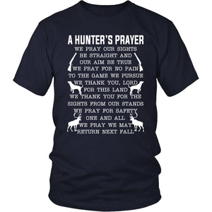 A Hunter's Prayer T-shirt teelaunch District Unisex Shirt Navy S