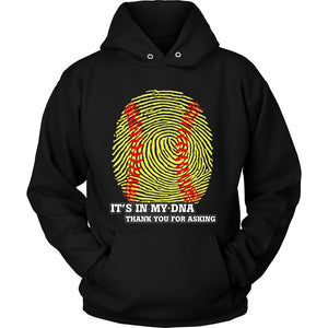 Softball Is In My DNA T-shirt teelaunch Unisex Hoodie Black S