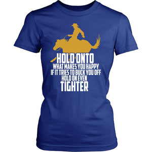 Horses Make You Happy! T-shirt teelaunch District Womens Shirt Royal Blue S