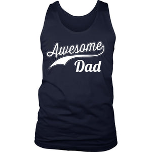 Awesome Dad T-shirt teelaunch District Mens Tank Navy S
