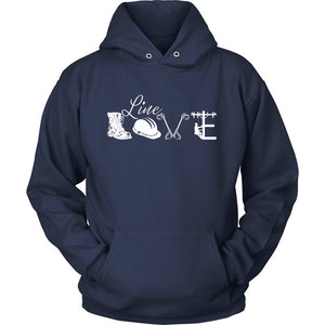 Line Love T-shirt teelaunch Unisex Hoodie Navy S