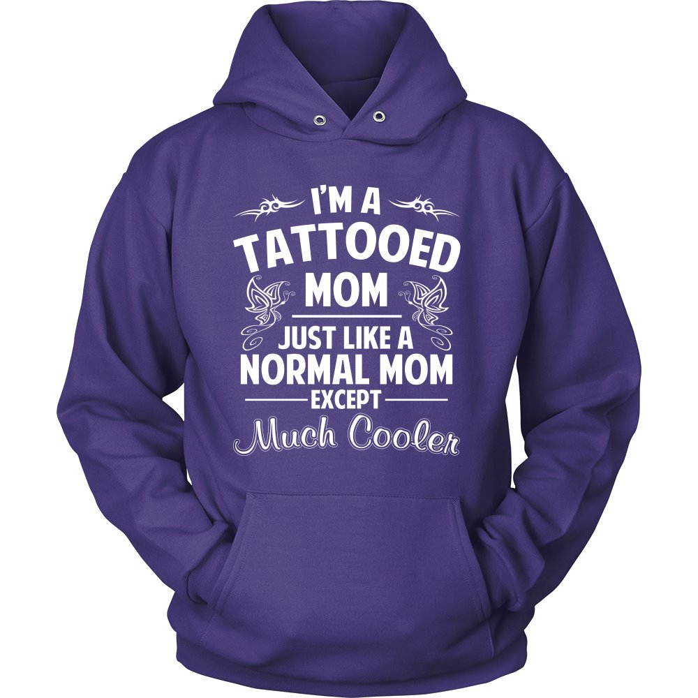 I'm A Tattooed Mom T-shirt teelaunch Unisex Hoodie Purple S