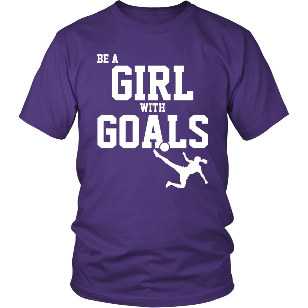 Be A Girl With Goals T-shirt teelaunch District Unisex Shirt Purple S
