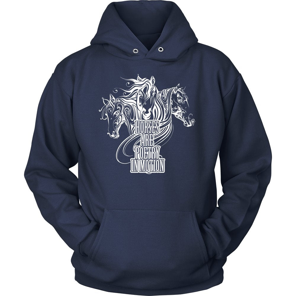 Horses Are Poetry In Motion! T-shirt teelaunch Unisex Hoodie Navy S
