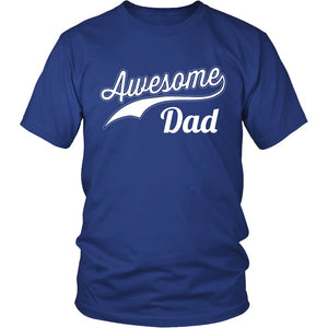 Awesome Dad T-shirt teelaunch District Unisex Shirt Royal Blue S