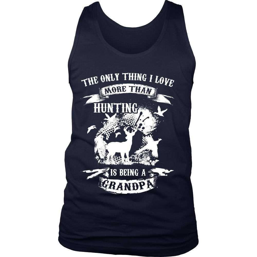 The Only Thing I Love More Than Hunting Is Being A Grandpa T-shirt teelaunch District Mens Tank Navy S