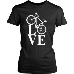 Love Mountain Biking T-shirt teelaunch District Womens Shirt Black S