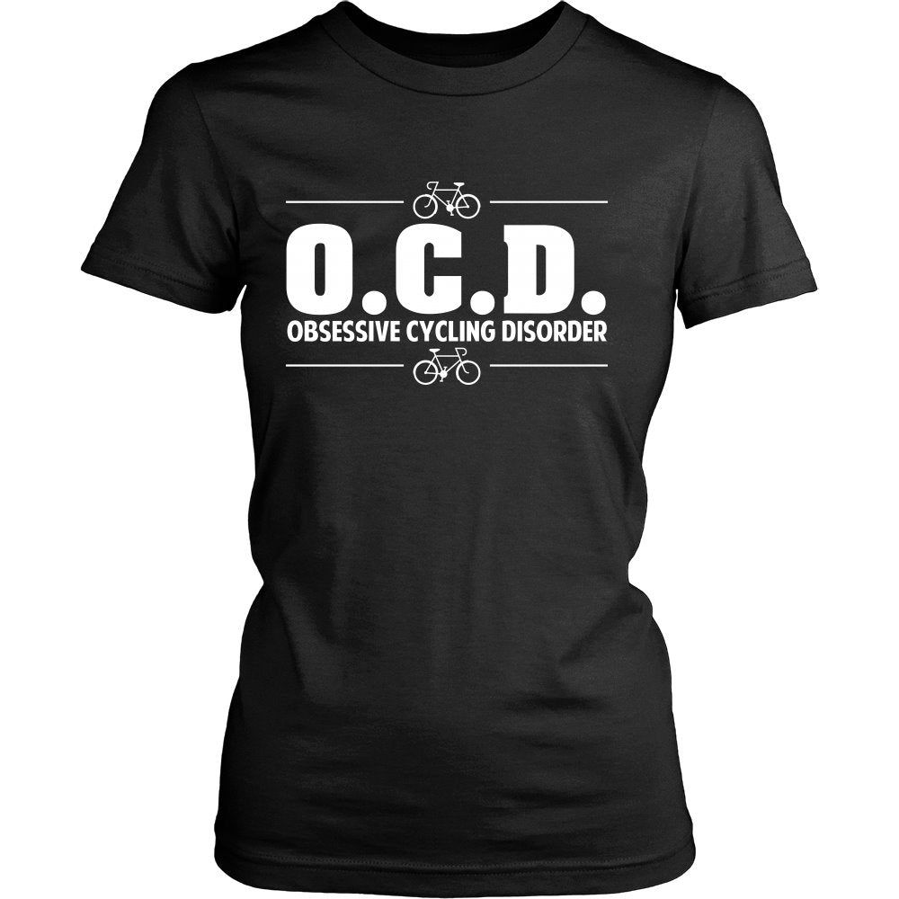 OCD - Obsessive Cycling Disorder T-shirt teelaunch District Womens Shirt Black S