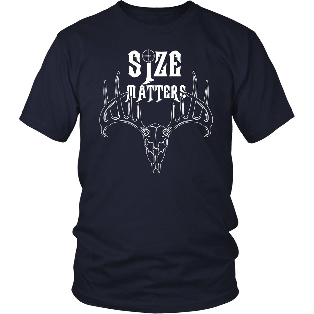 Size Matters T-shirt teelaunch District Unisex Shirt Navy S