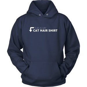 This Is My Cat Hair Shirt T-shirt teelaunch Unisex Hoodie Navy S