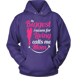My Biggest Reason For Living Calls Me Mommy T-shirt teelaunch Unisex Hoodie Purple S
