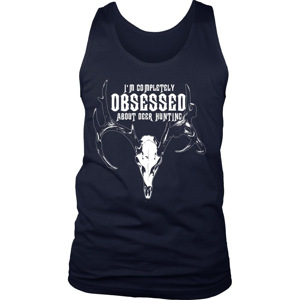 I'm Completely Obsessed About Deer Hunting T-shirt teelaunch District Mens Tank Navy S