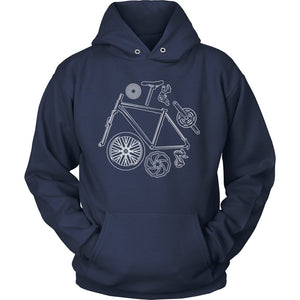 Bike Parts T-shirt teelaunch Unisex Hoodie Navy S