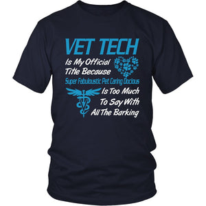 Proud Vet Tech T-shirt teelaunch District Unisex Shirt Navy S