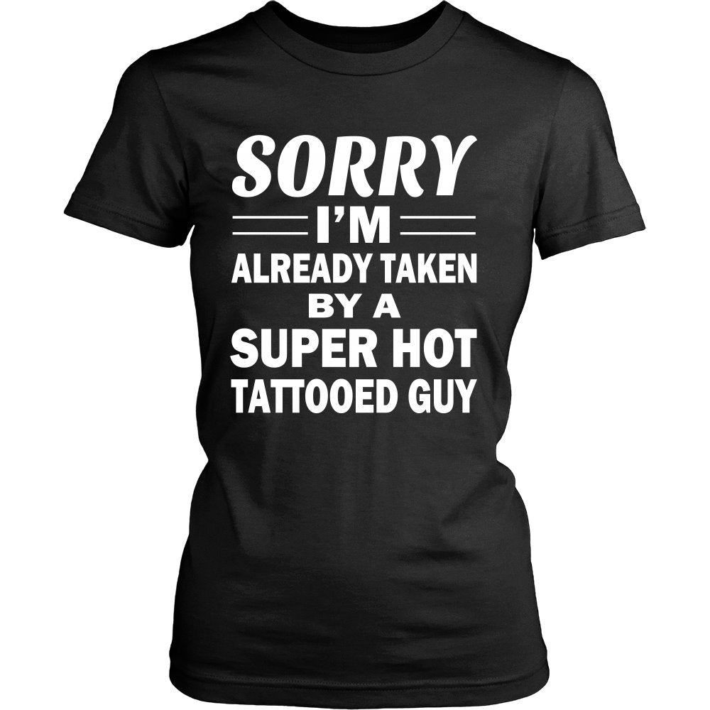 Love A Super Hot Tattooed Guy T-shirt teelaunch District Womens Shirt Black S