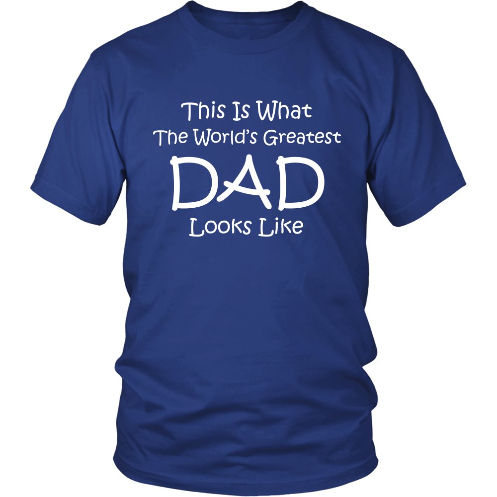 World's Greatest Dad T-shirt teelaunch District Unisex Shirt Royal Blue S