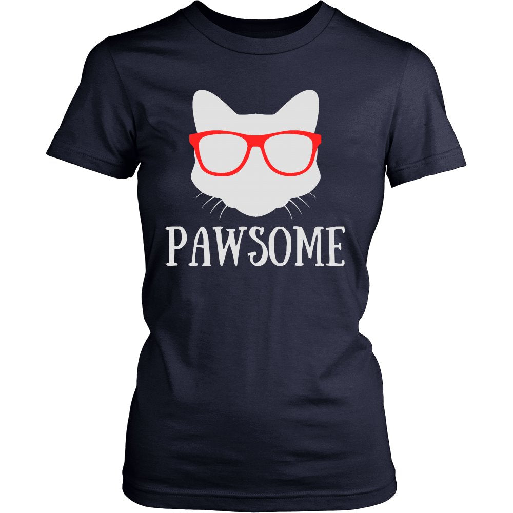 Pawsome T-shirt teelaunch District Womens Shirt Navy S