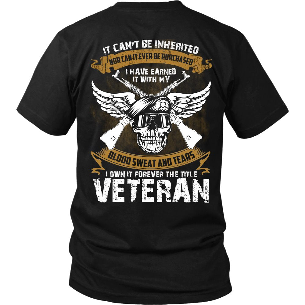 I Own It Forever The Title - Veteran T-shirt teelaunch District Unisex Shirt Black S