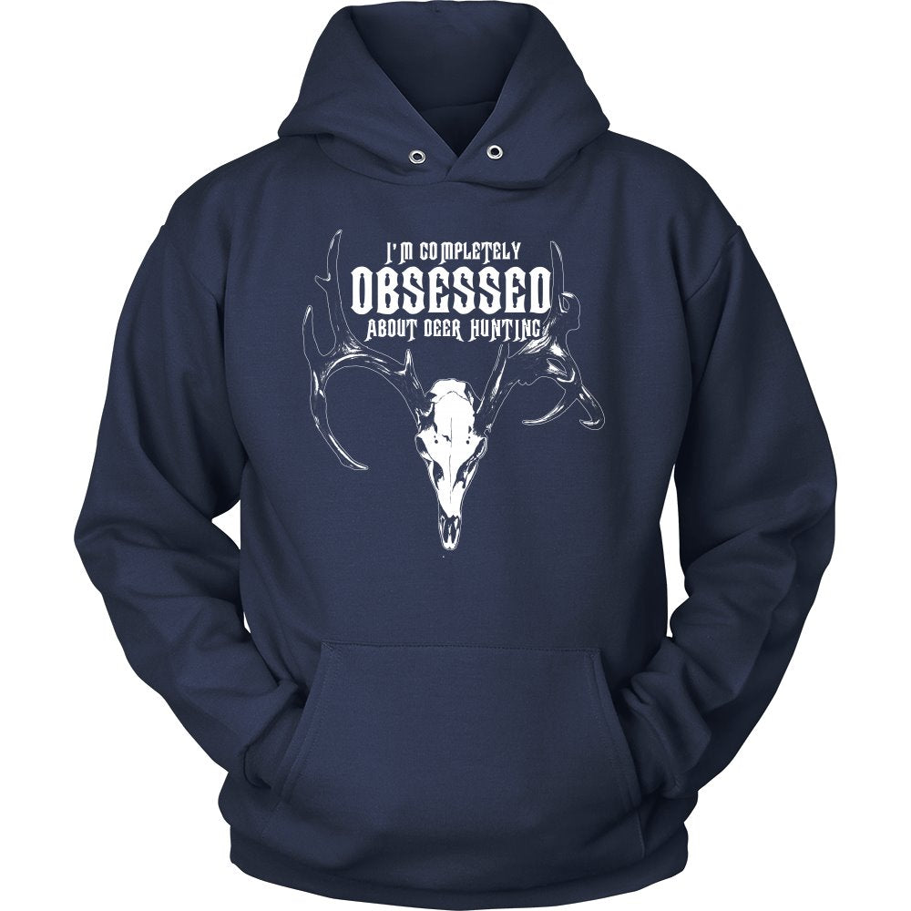 I'm Completely Obsessed About Deer Hunting T-shirt teelaunch Unisex Hoodie Navy S