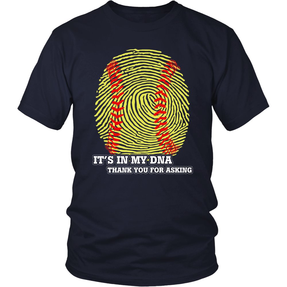 Softball Is In My DNA T-shirt teelaunch District Unisex Shirt Navy S