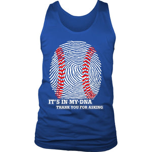 Baseball Is In My DNA - Thank You For Asking T-shirt teelaunch District Mens Tank Royal Blue S