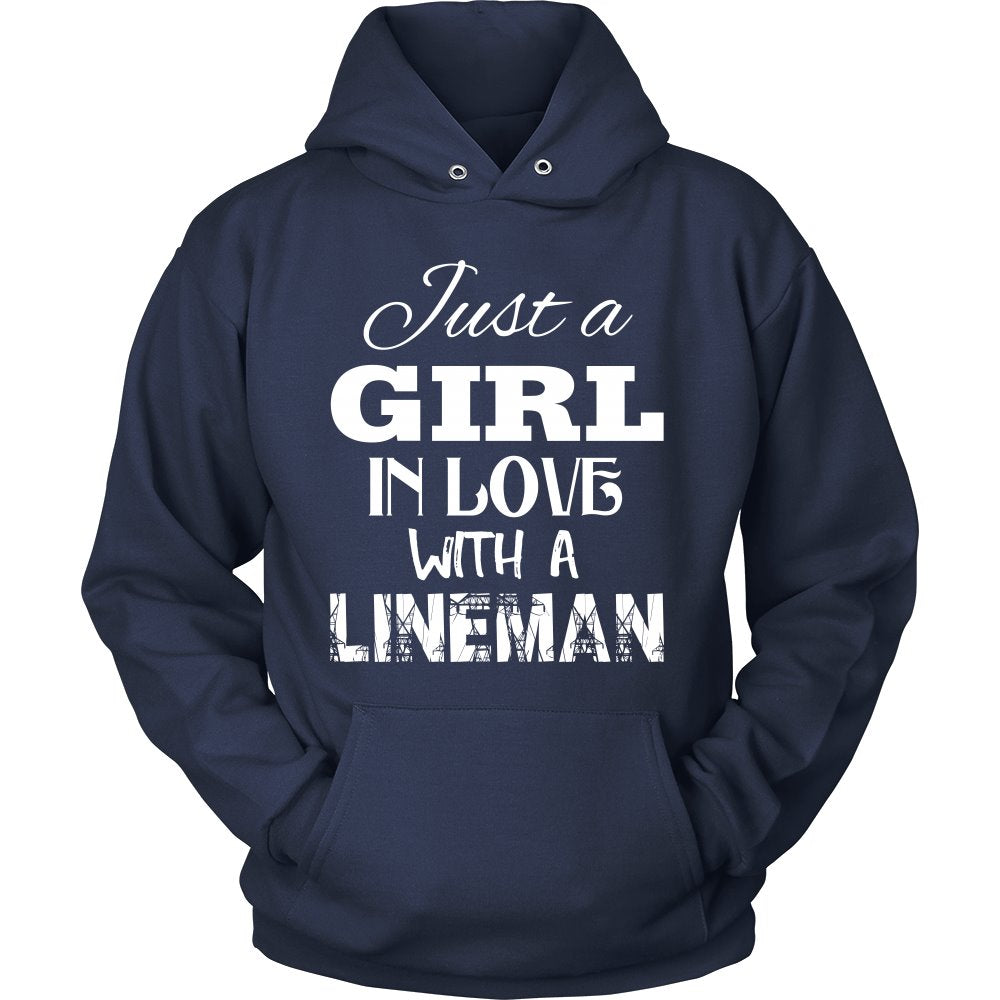Just a girl in love with a Lineman T-shirt teelaunch Unisex Hoodie Navy S